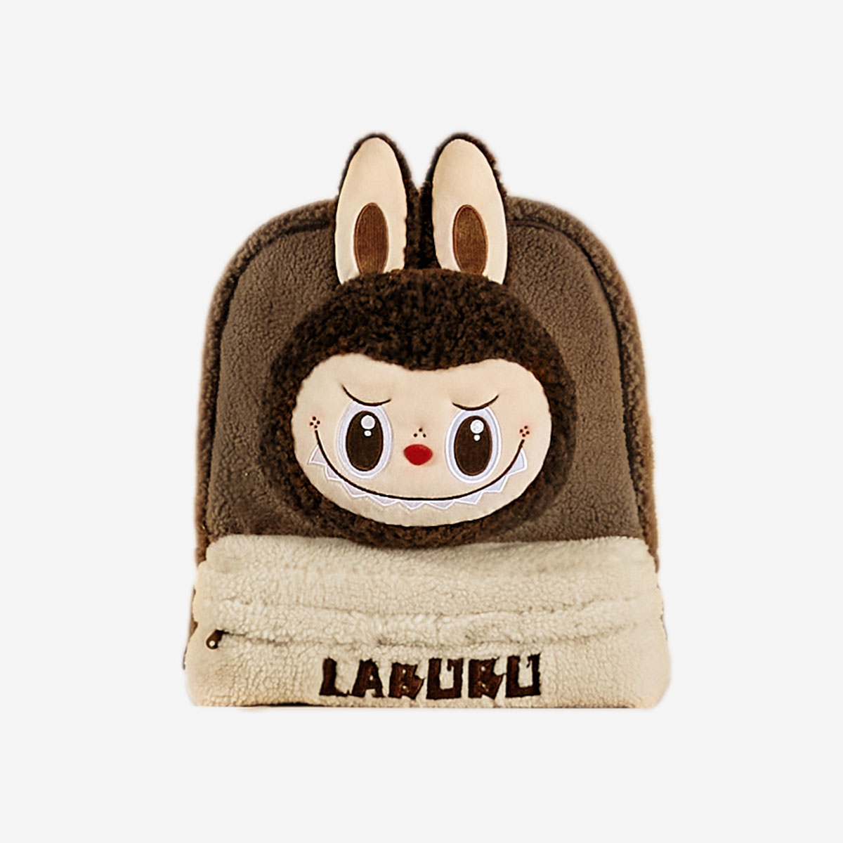 Classic Bag Series-Labubu Berber Fleece Backpack (Brown)