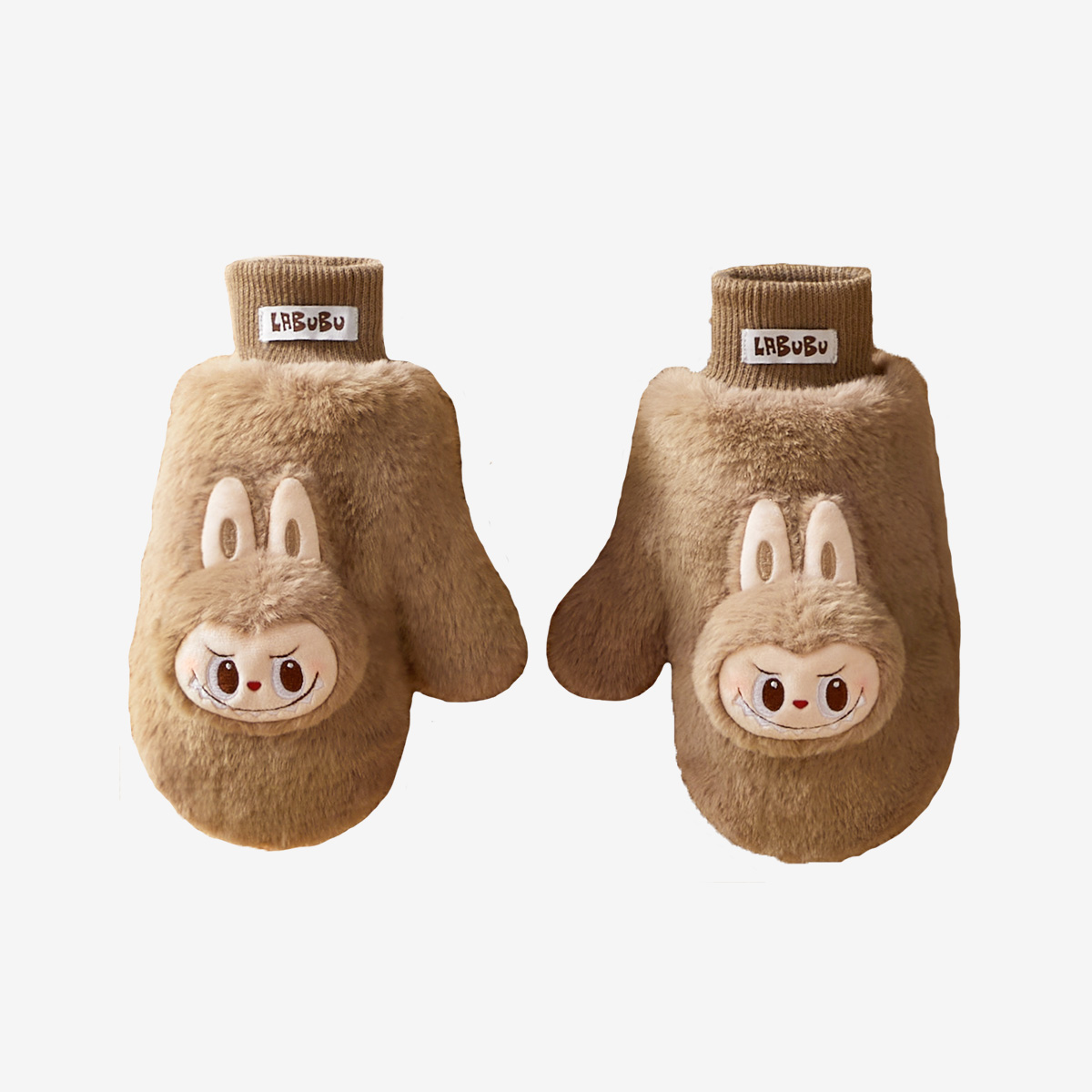Warm Fluffy Holiday Series- Labubu Plush Gloves